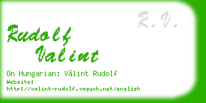 rudolf valint business card